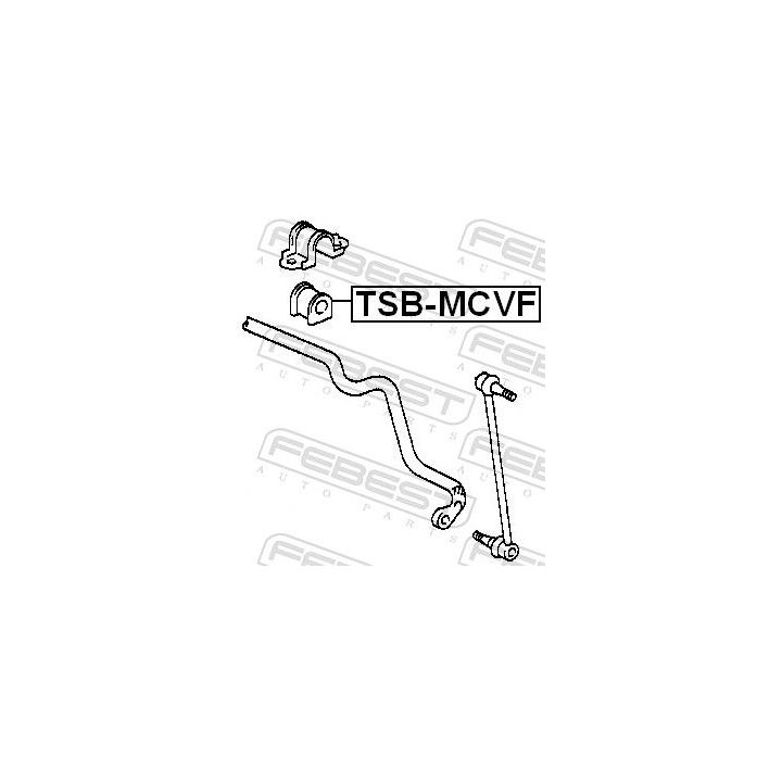 Skersinio stabilizatoriaus įvorių komplektas FEBEST TSB-MCVF