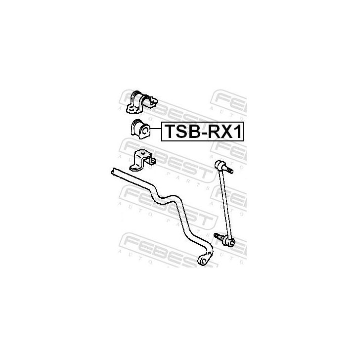 Skersinio stabilizatoriaus įvorių komplektas FEBEST TSB-RX1