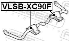 Skersinio stabilizatoriaus įvorių komplektas FEBEST VLSB-XC90F