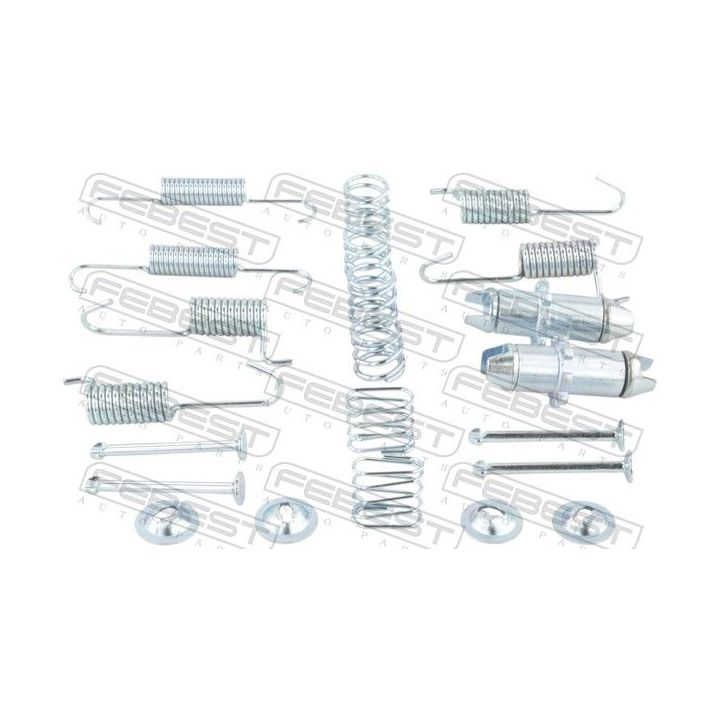 Priedų komplektas, stovėjimo stabdžių trinkelės FEBEST 1204-TUC4WDR-KIT