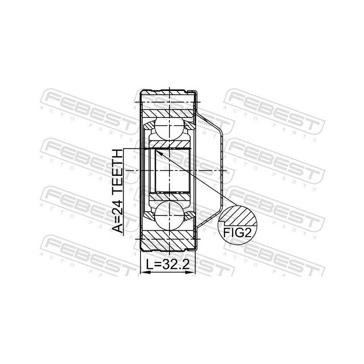 Jungtis, kardaninis velenas FEBEST 1211-TERSHA