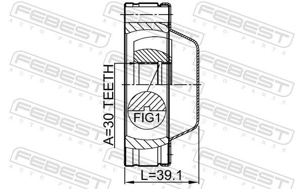 Jungtis, kardaninis velenas FEBEST 1811-MOKFSHA