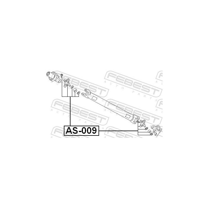 Jungtis, kardaninis velenas FEBEST AS-009