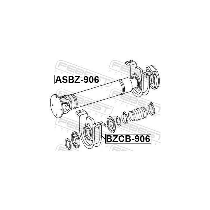 Jungtis, kardaninis velenas FEBEST ASBZ-906