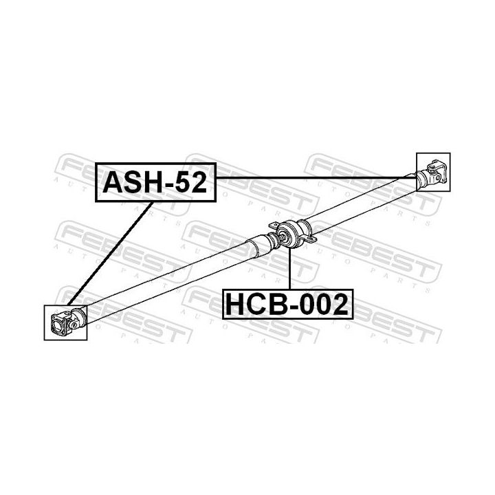 Jungtis, kardaninis velenas FEBEST ASH-52
