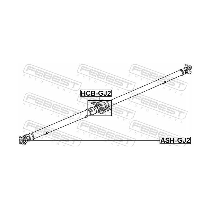 Jungtis, kardaninis velenas FEBEST ASH-GJ2