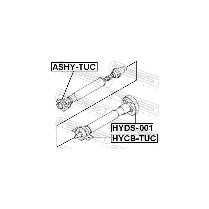 Jungtis, kardaninis velenas FEBEST ASHY-TUC