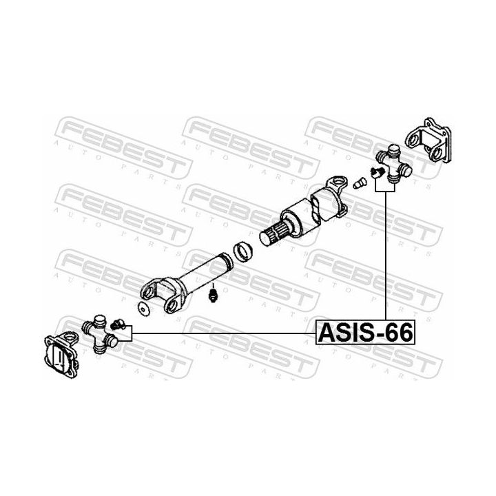 Jungtis, kardaninis velenas FEBEST ASIS-66