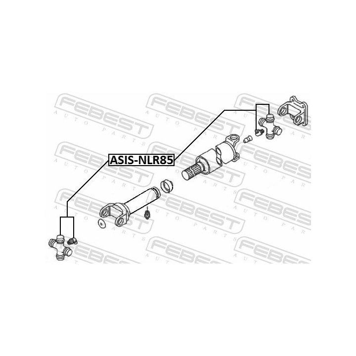 Jungtis, kardaninis velenas FEBEST ASIS-NLR85