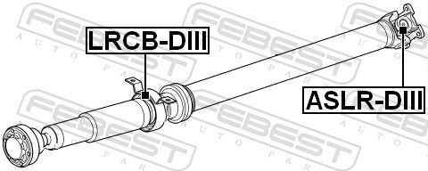 Jungtis, kardaninis velenas FEBEST ASLR-DIII