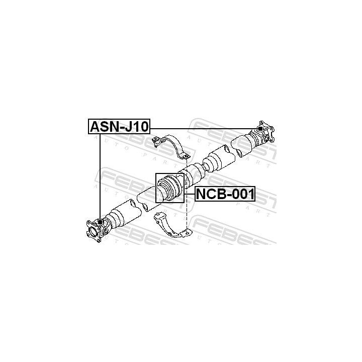 Jungtis, kardaninis velenas FEBEST ASN-J10