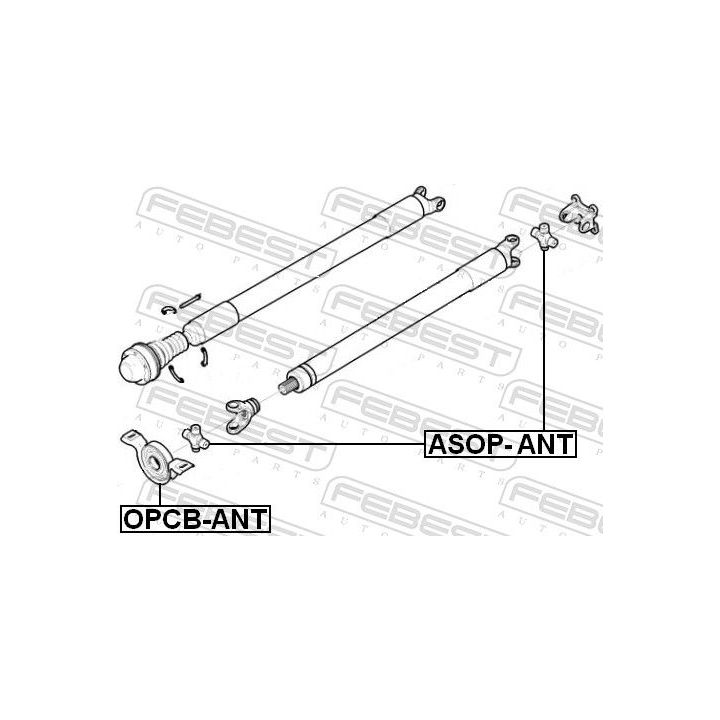Jungtis, kardaninis velenas FEBEST ASOP-ANT