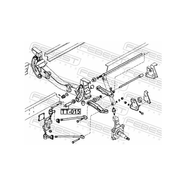 įvorė, valdymo svirties montavimas FEBEST TT-015
