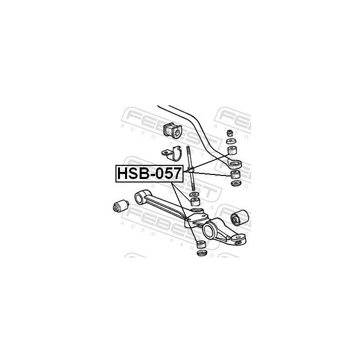 Vairo trauklės įvorė FEBEST HSB-057