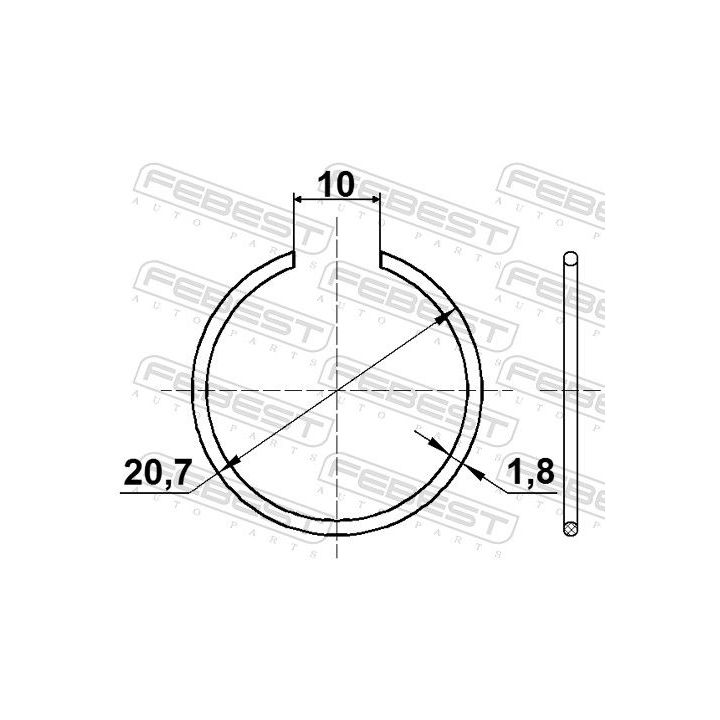 Montavimo komplektas, kardaninio veleno gofruotoji membrana FEBEST CC-1-24X2-PCS5