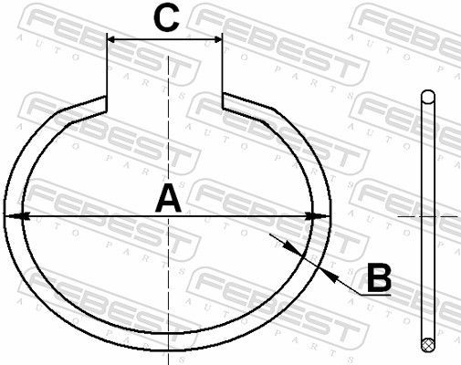 Montavimo komplektas, kardaninio veleno gofruotoji membrana FEBEST CC-5-33X2