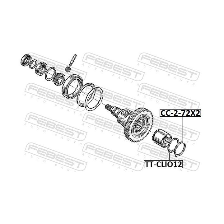 Montavimo komplektas, kardaninio veleno gofruotoji membrana FEBEST TT-CLI012