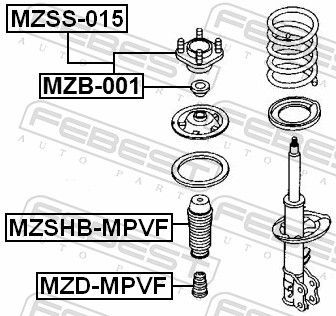 Remonto komplektas, pakabos statramstis FEBEST MZSS-015