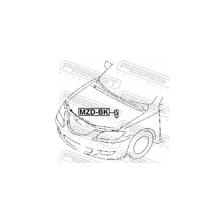 Buferis, gaubtas FEBEST MZD-BK