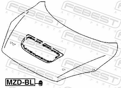 Buferis, gaubtas FEBEST MZD-BL