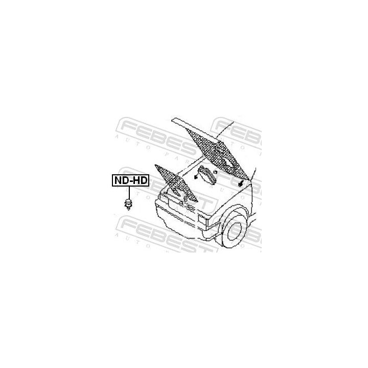 Buferis, gaubtas FEBEST ND-HD