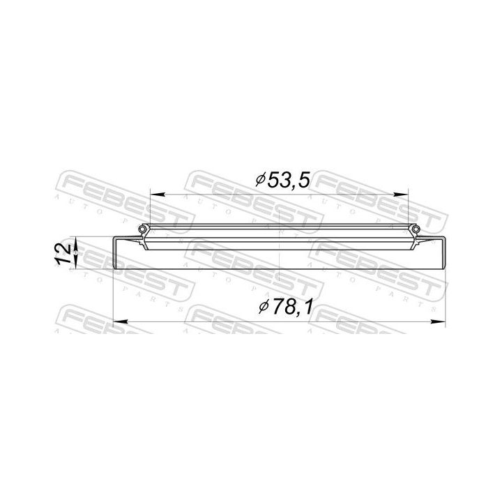 Tarpiklis, rato stebulė FEBEST 95GDY-55781212X