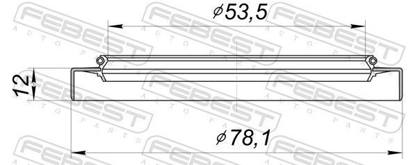 Tarpiklis, rato stebulė FEBEST 95GDY-55781212X