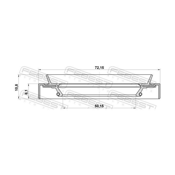 Tarpiklis, rato stebulė FEBEST 95HDS-52720811X