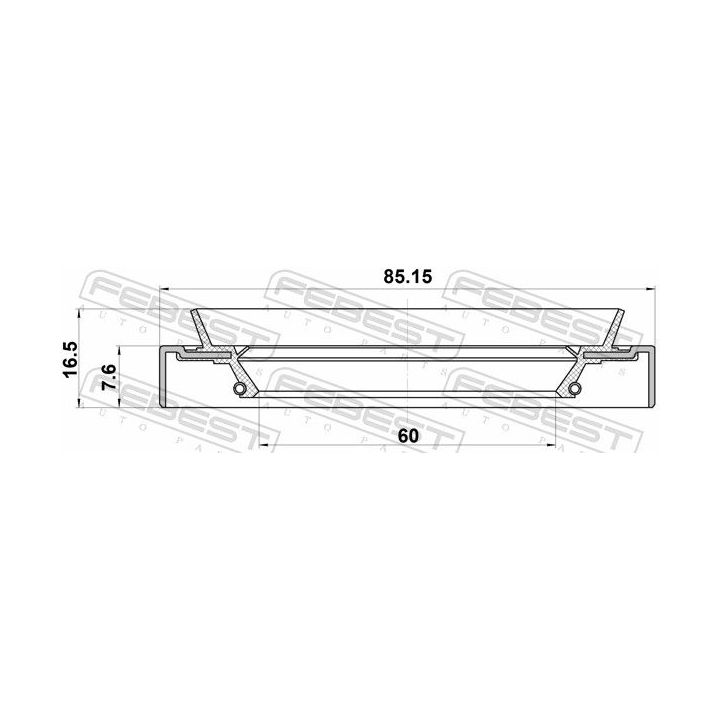 Tarpiklis, rato stebulė FEBEST 95HDW-62850816X