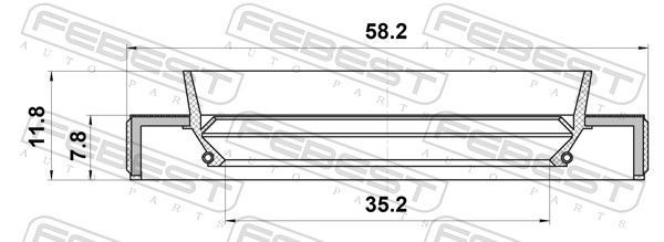 Tarpiklis, rato stebulė FEBEST 95JBY-36580812X