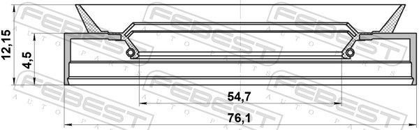 Tarpiklis, rato stebulė FEBEST 95PDS-56760412X