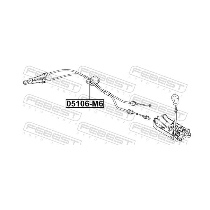 Trosas, neautomatinė transmisija FEBEST 05106-M6