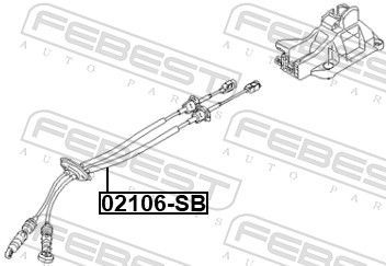 Trosas, neautomatinė transmisija FEBEST 12106-SB