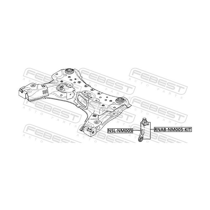 Skersinio stabilizatoriaus komplektas FEBEST RNAB-NM005-KIT