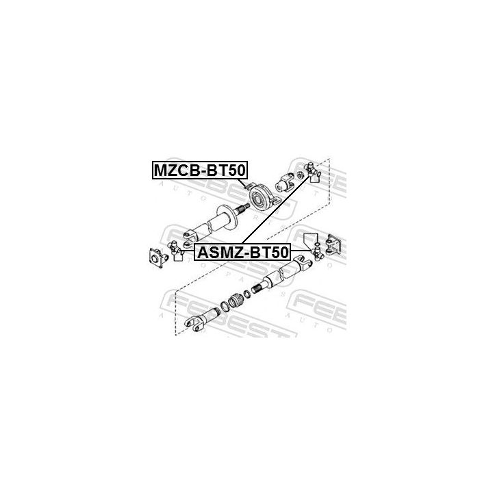 Guolis, kardaninio veleno centrinis guolis FEBEST MZCB-BT50