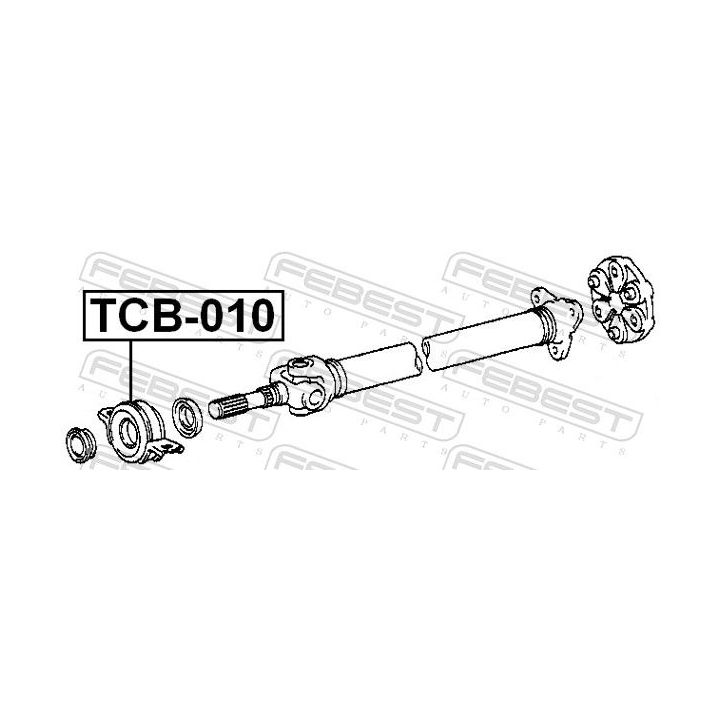 Guolis, kardaninio veleno centrinis guolis FEBEST TCB-010