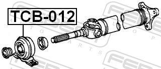 Guolis, kardaninio veleno centrinis guolis FEBEST TCB-012