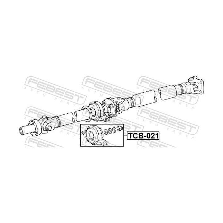 Guolis, kardaninio veleno centrinis guolis FEBEST TCB-021