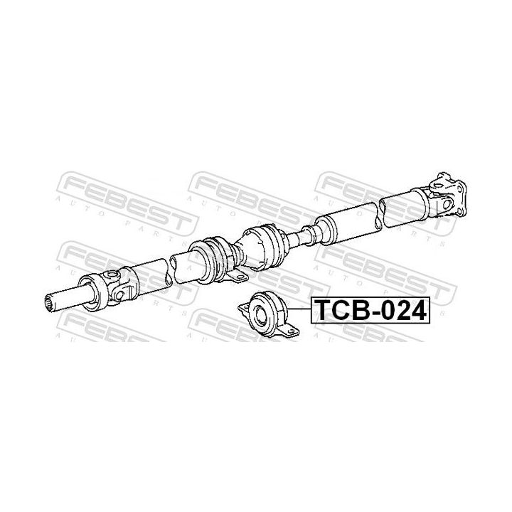 Guolis, kardaninio veleno centrinis guolis FEBEST TCB-024