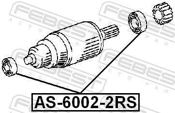 Pavaros guolis, starteris FEBEST AS-6002-2RS
