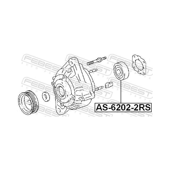 Pavaros guolis, kintamosios srovės generatorius FEBEST AS-6202-2RS