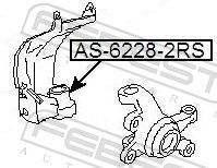 Guolis, pasukamasis kakliukas FEBEST AS-6228-2RS