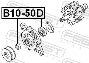 Pavaros guolis, kintamosios srovės generatorius FEBEST B10-50D