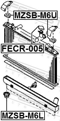 Montavimas, radiatorius FEBEST MZSB-M6U