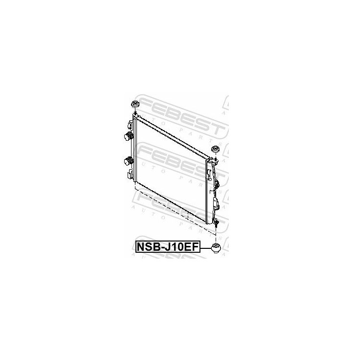 Montavimas, radiatorius FEBEST NSB-J10EF