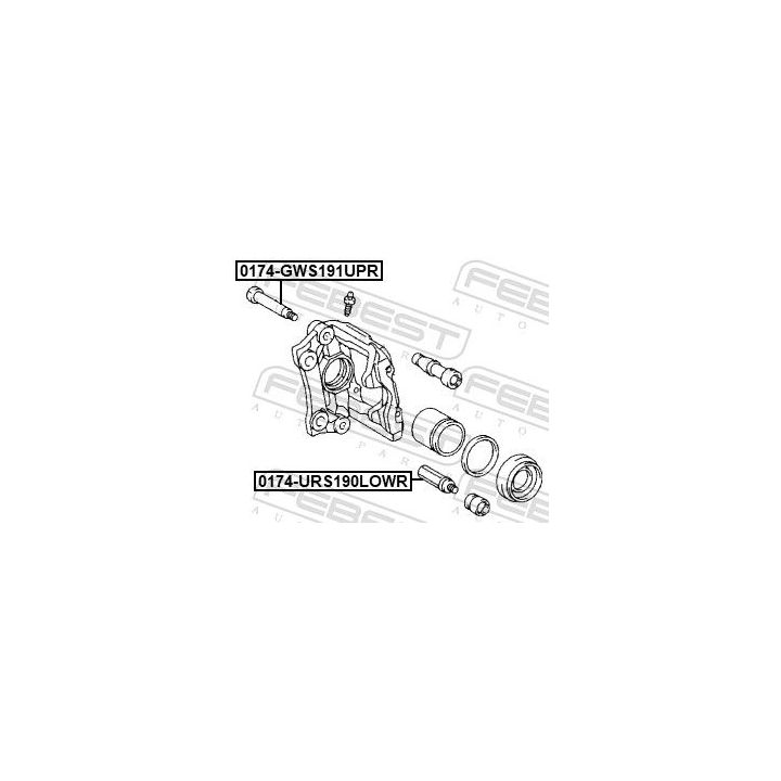 Kreipiantysis varžtas, stabdžių apkaba FEBEST 0174-GWS191UPR