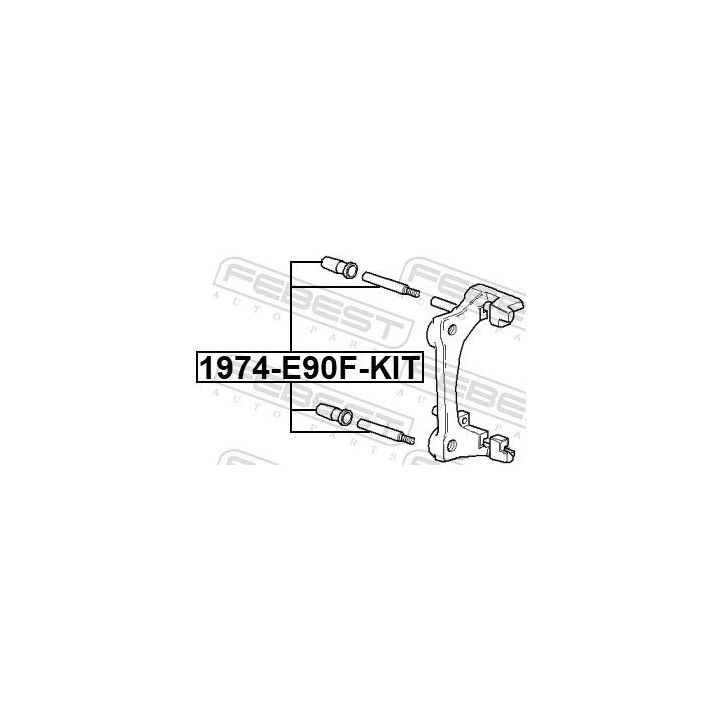 Kreipiantysis varžtas, stabdžių apkaba FEBEST 1974-E90F-KIT