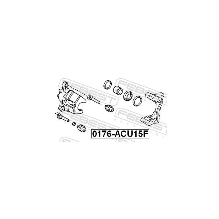 Stūmoklis, stabdžių apkaba FEBEST 0176-ACU15F