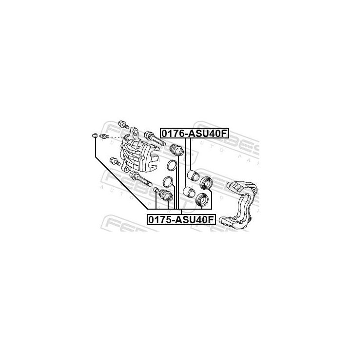 Stūmoklis, stabdžių apkaba FEBEST 0176-ASU40F