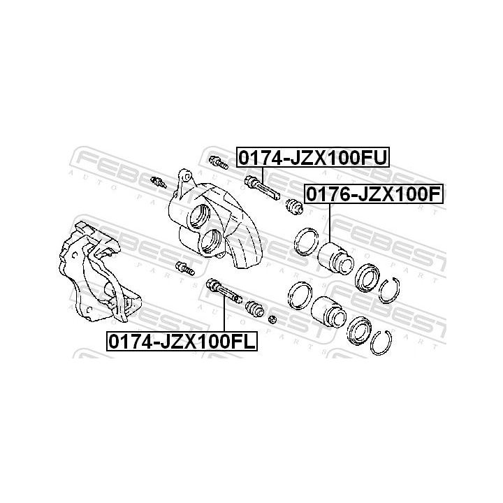 Stūmoklis, stabdžių apkaba FEBEST 0176-JZX100F